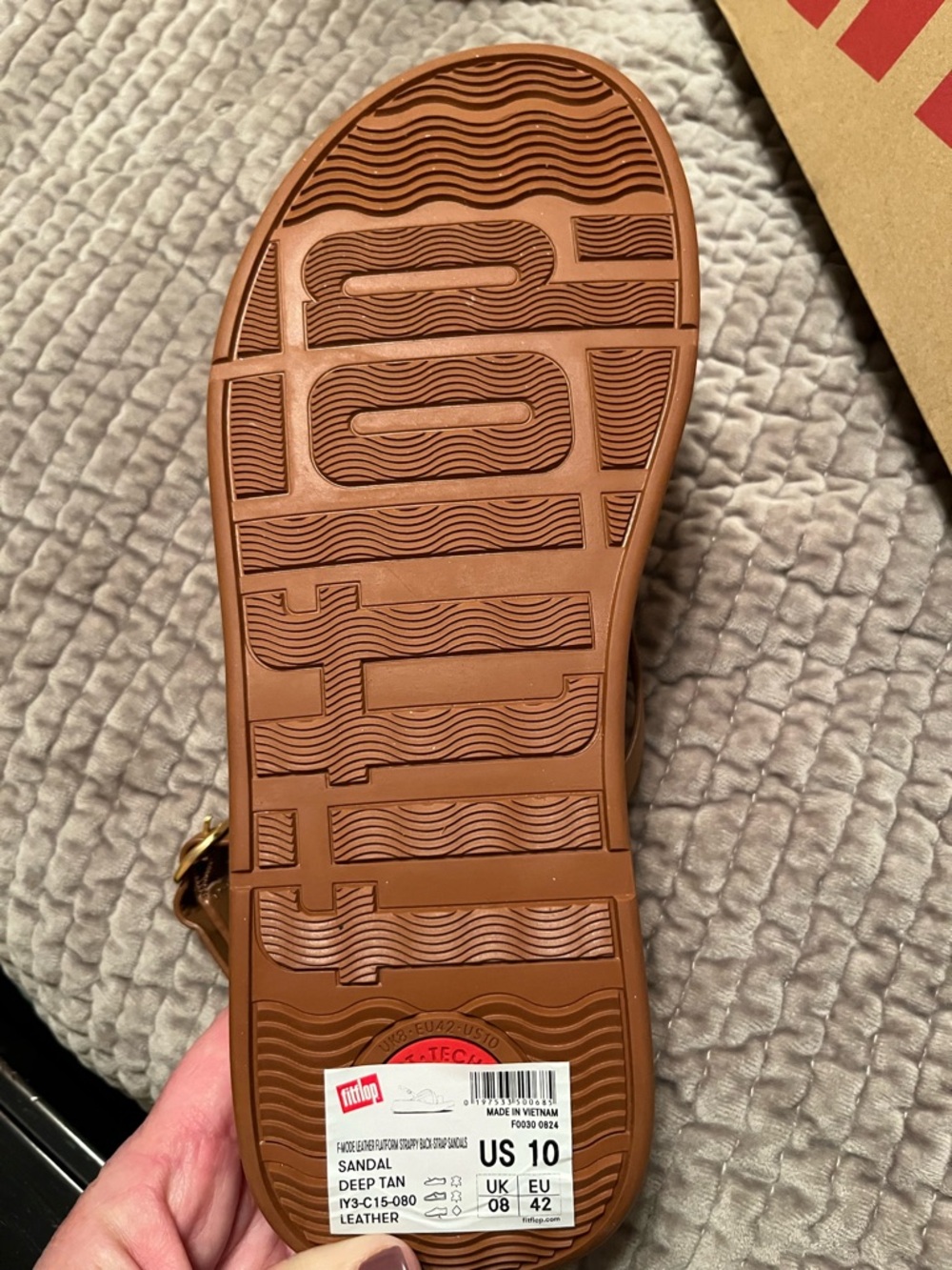 FitFlop Leather Crisscross Sandals - Brown - Picture 10 of 11